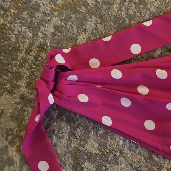 Maison Tara Pink Polka Dot Dress Size 12 NWT - Picture 7 of 11